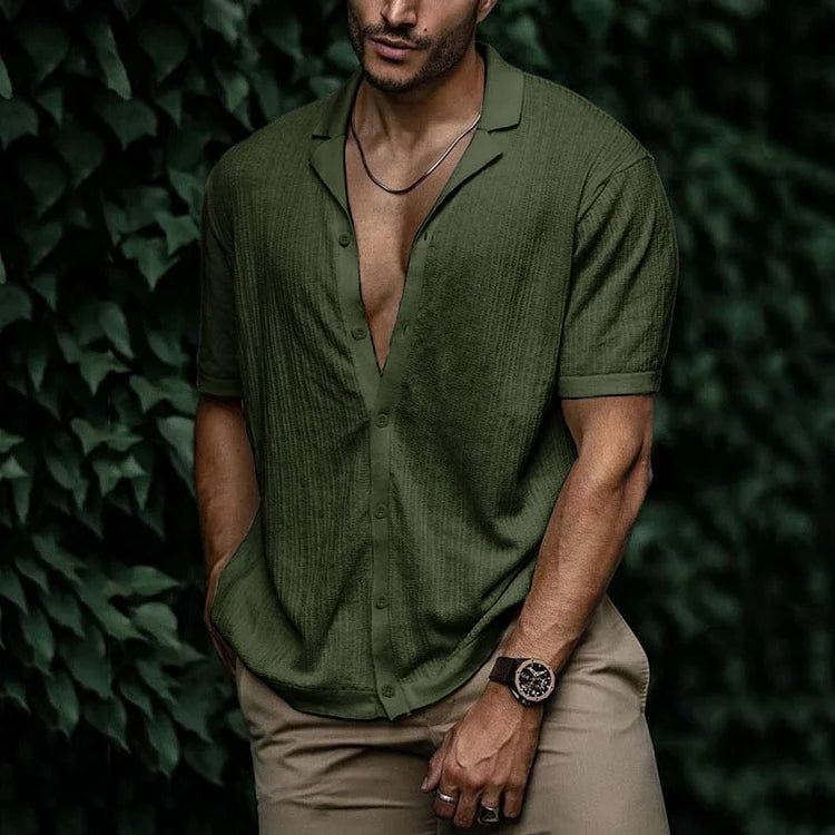 Zenviro | Camisa de verano para hombre con manga corta y diseño relajado