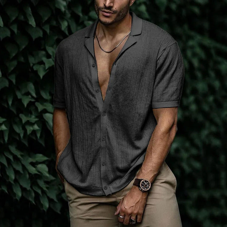 Zenviro | Camisa de verano para hombre con manga corta y diseño relajado