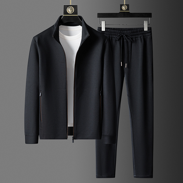 Arcadio | Chándal con cremallera para hombre y pantalón con cordón | Entallado