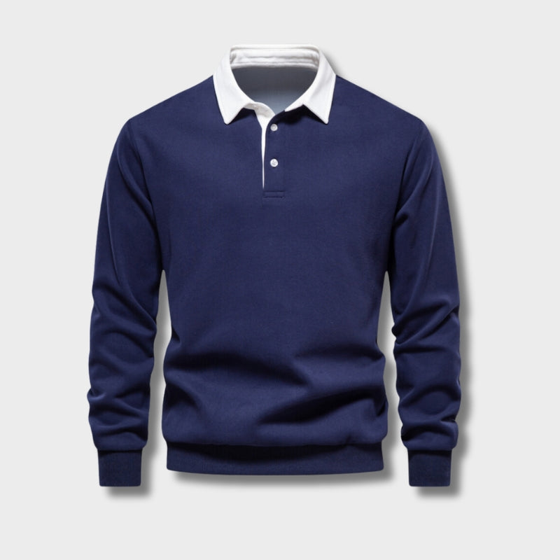 Norvex | Polo para hombre de manga larga con cuello clásico