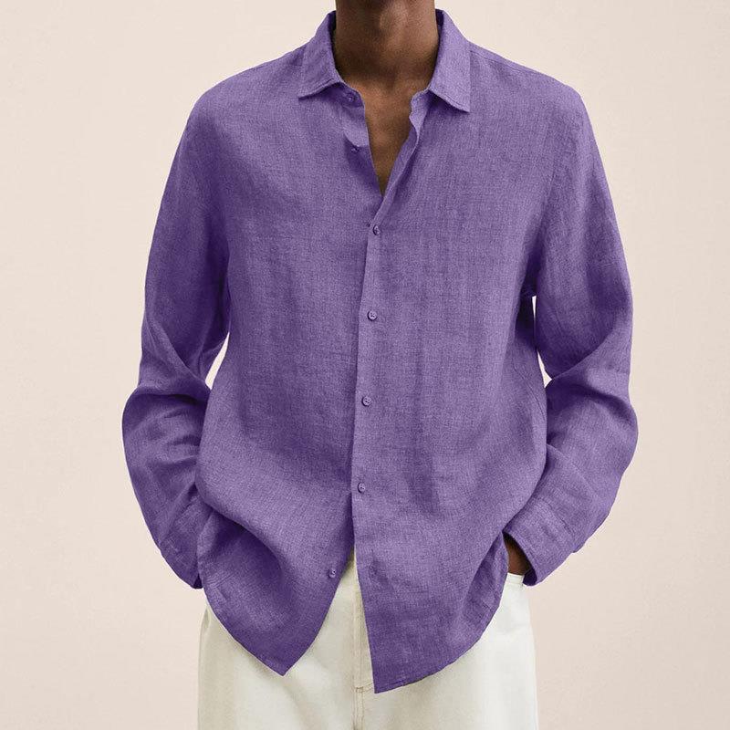 Trevian | Camisa para hombre de manga larga con botones y corte clásico