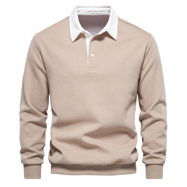 Norvex | Polo para hombre de manga larga con cuello clásico
