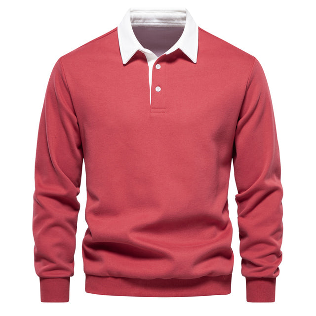 Norvex | Polo para hombre de manga larga con cuello clásico