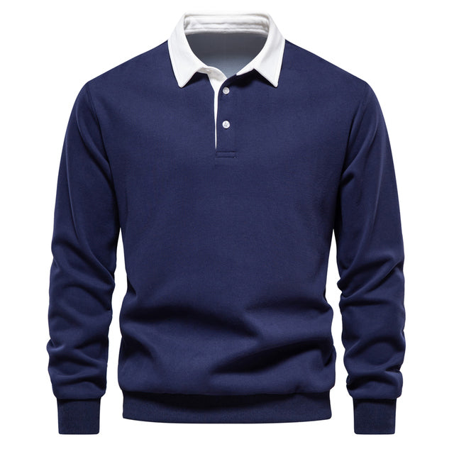 Norvex | Polo para hombre de manga larga con cuello clásico