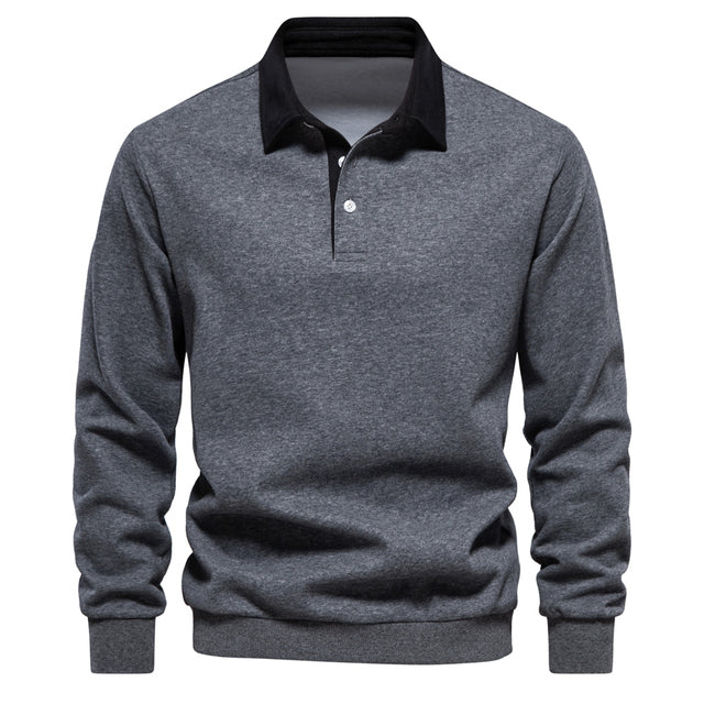 Norvex | Polo para hombre de manga larga con cuello clásico