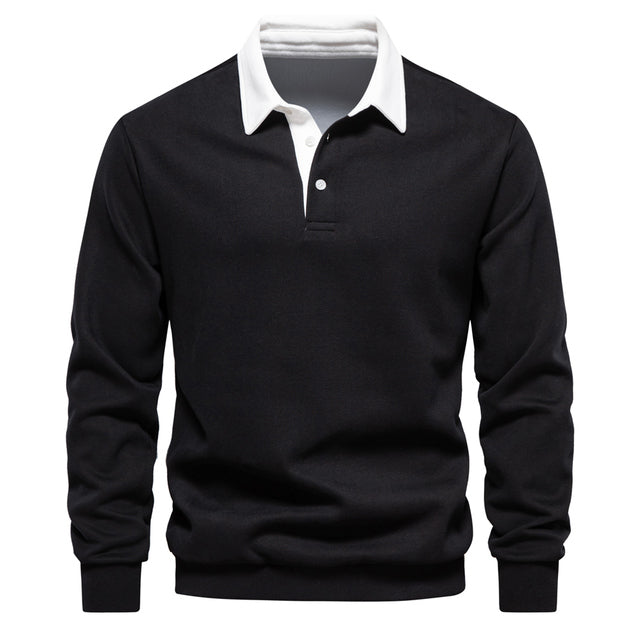 Norvex | Polo para hombre de manga larga con cuello clásico