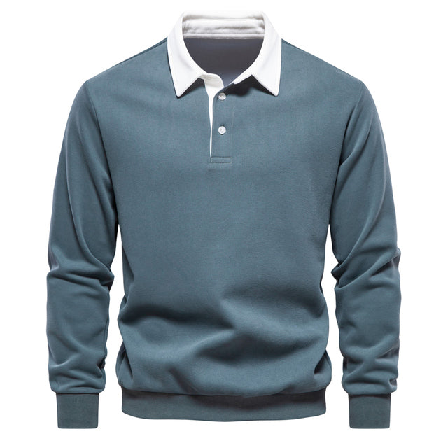 Norvex | Polo para hombre de manga larga con cuello clásico