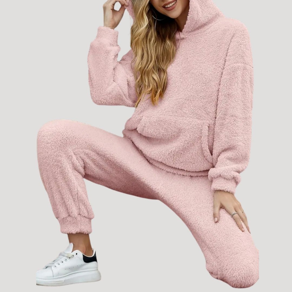 Friselia | Conjunto de invierno cómodo con capucha para mujer