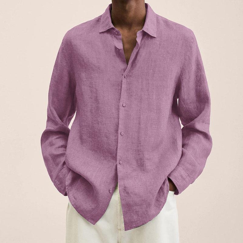 Trevian | Camisa para hombre de manga larga con botones y corte clásico