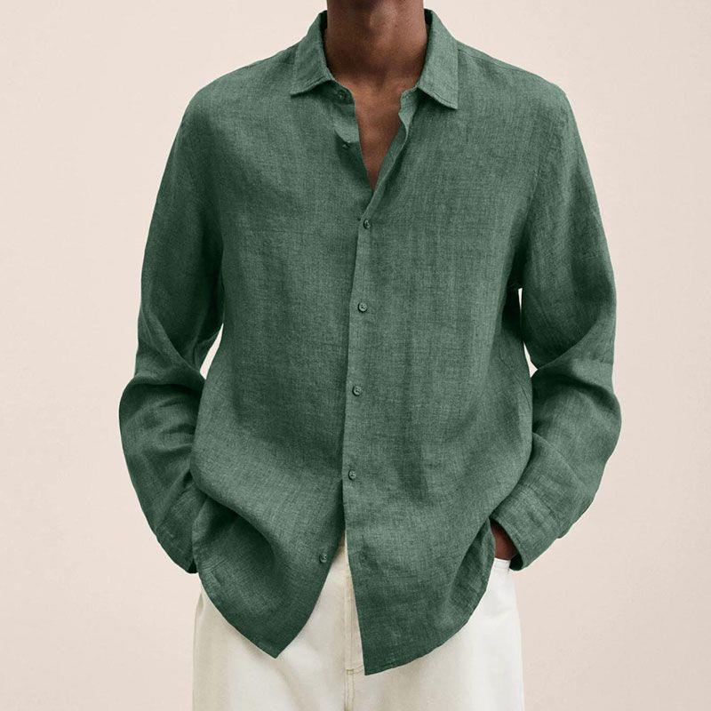 Trevian | Camisa para hombre de manga larga con botones y corte clásico