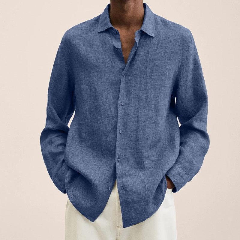 Trevian | Camisa para hombre de manga larga con botones y corte clásico