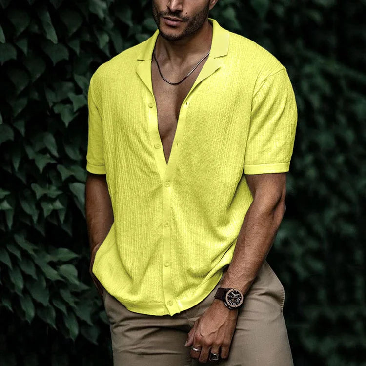 Zenviro | Camisa de verano para hombre con manga corta y diseño relajado