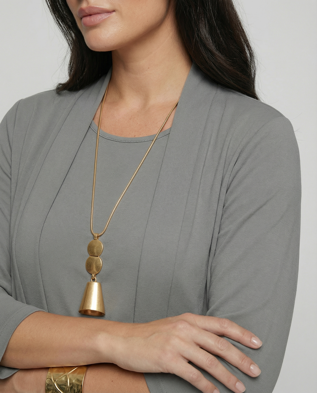 Florinda | Conjunto de tres piezas para mujer con duster y escote redondo | Elegante