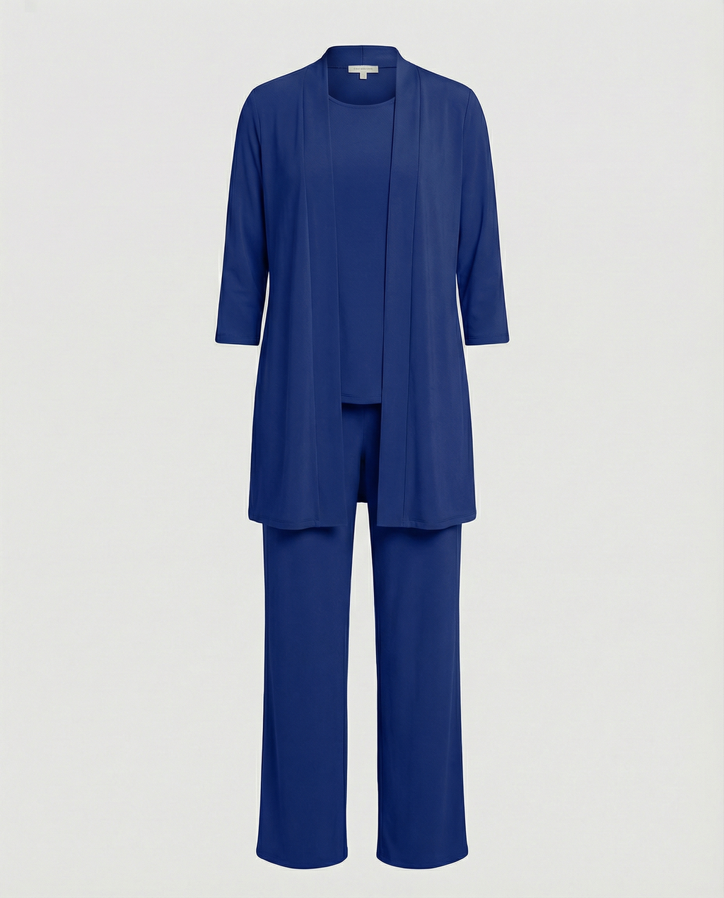 Florinda | Conjunto de tres piezas para mujer con duster y escote redondo | Elegante