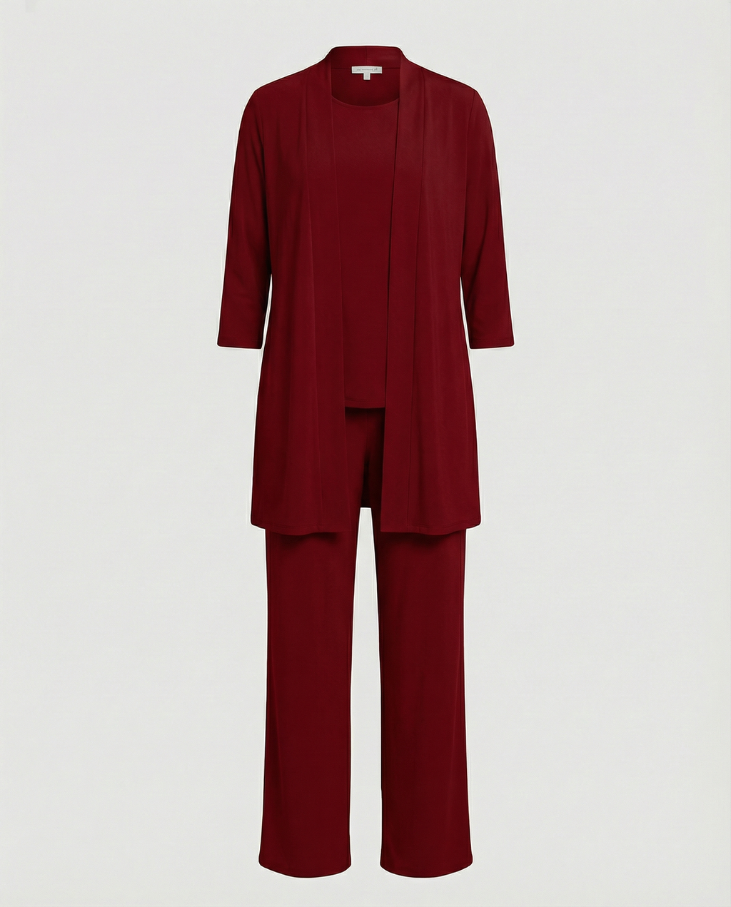 Florinda | Conjunto de tres piezas para mujer con duster y escote redondo | Elegante