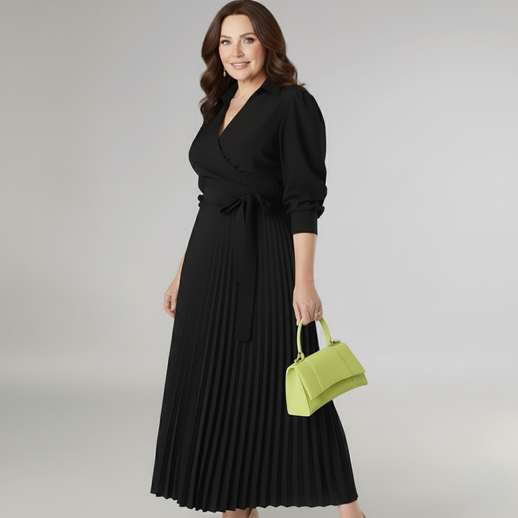 Velinas | Vestido midi plisado suave