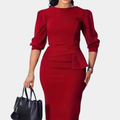 Claudia | Vestido midi con volantes refinados