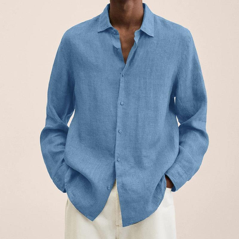 Trevian | Camisa para hombre de manga larga con botones y corte clásico
