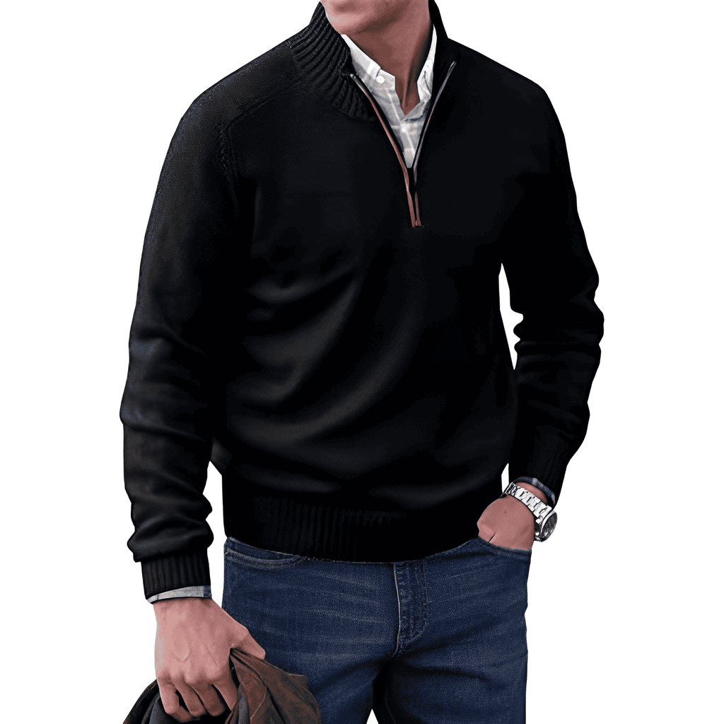 Julio | Jersey de punto casual con media cremallera para hombre