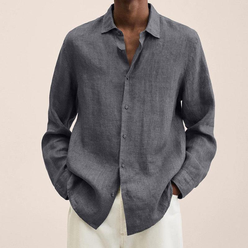 Trevian | Camisa para hombre de manga larga con botones y corte clásico