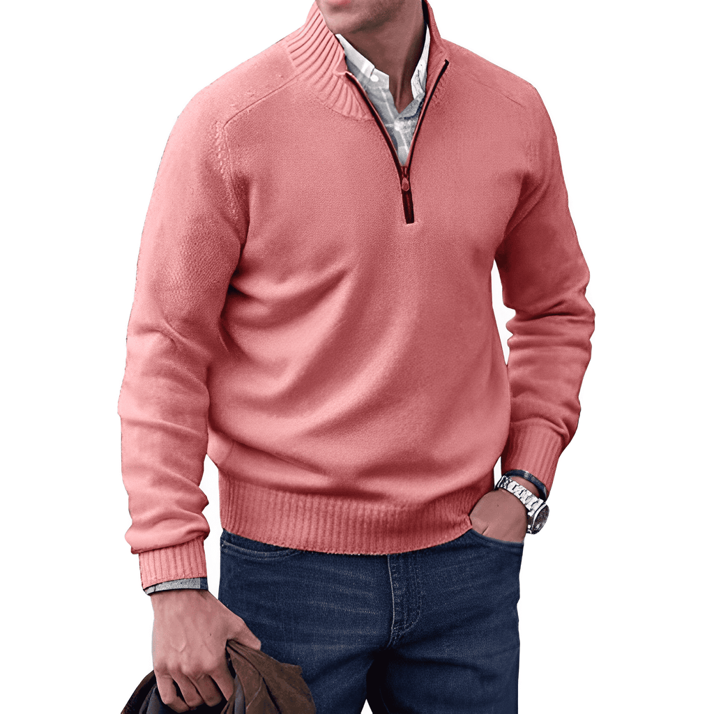 Julio | Jersey de punto casual con media cremallera para hombre