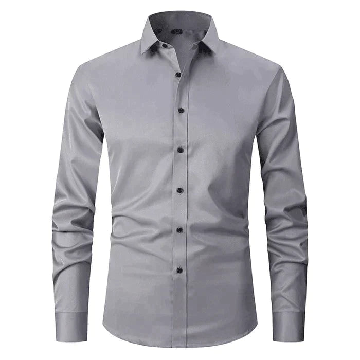 Zacarías | Camisa clásica de hombre de manga larga y corte ajustado | Slim