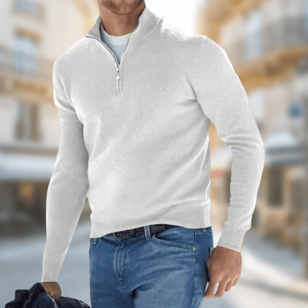 César | Jersey clásico de hombre con media cremallera