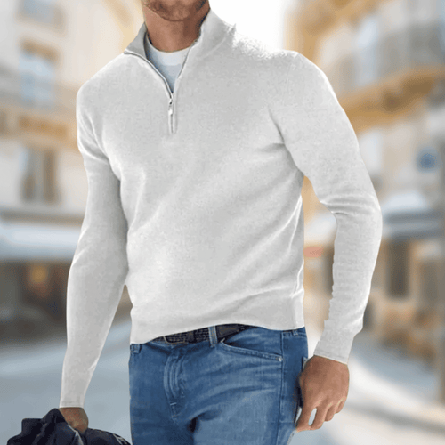 César | Jersey clásico de hombre con media cremallera
