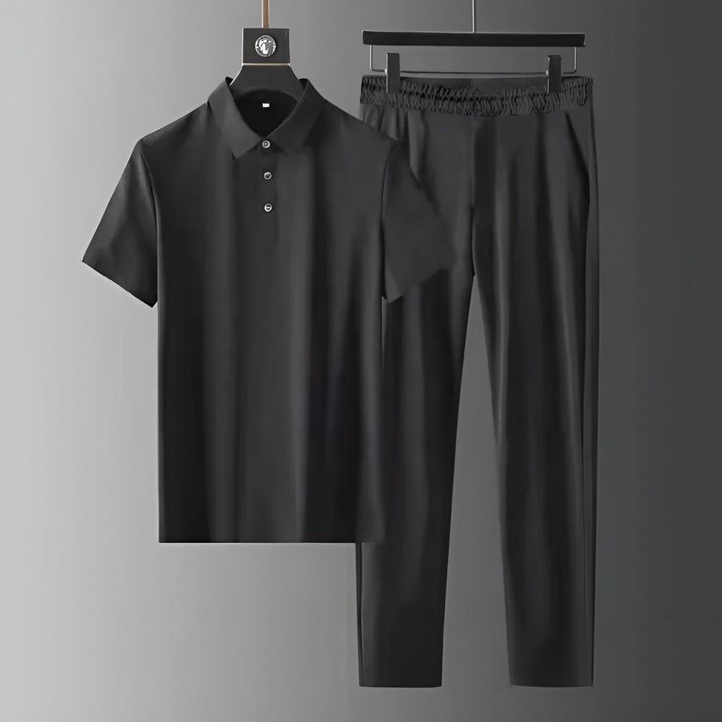 Benicio | Conjunto para hombre de dos piezas con polo y pantalón cómodo | Casual