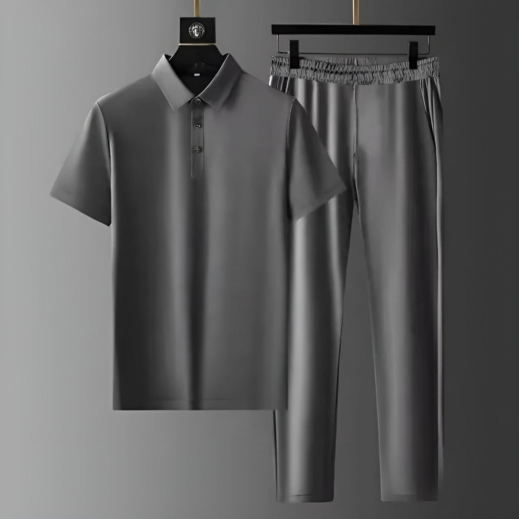 Benicio | Conjunto para hombre de dos piezas con polo y pantalón cómodo | Casual