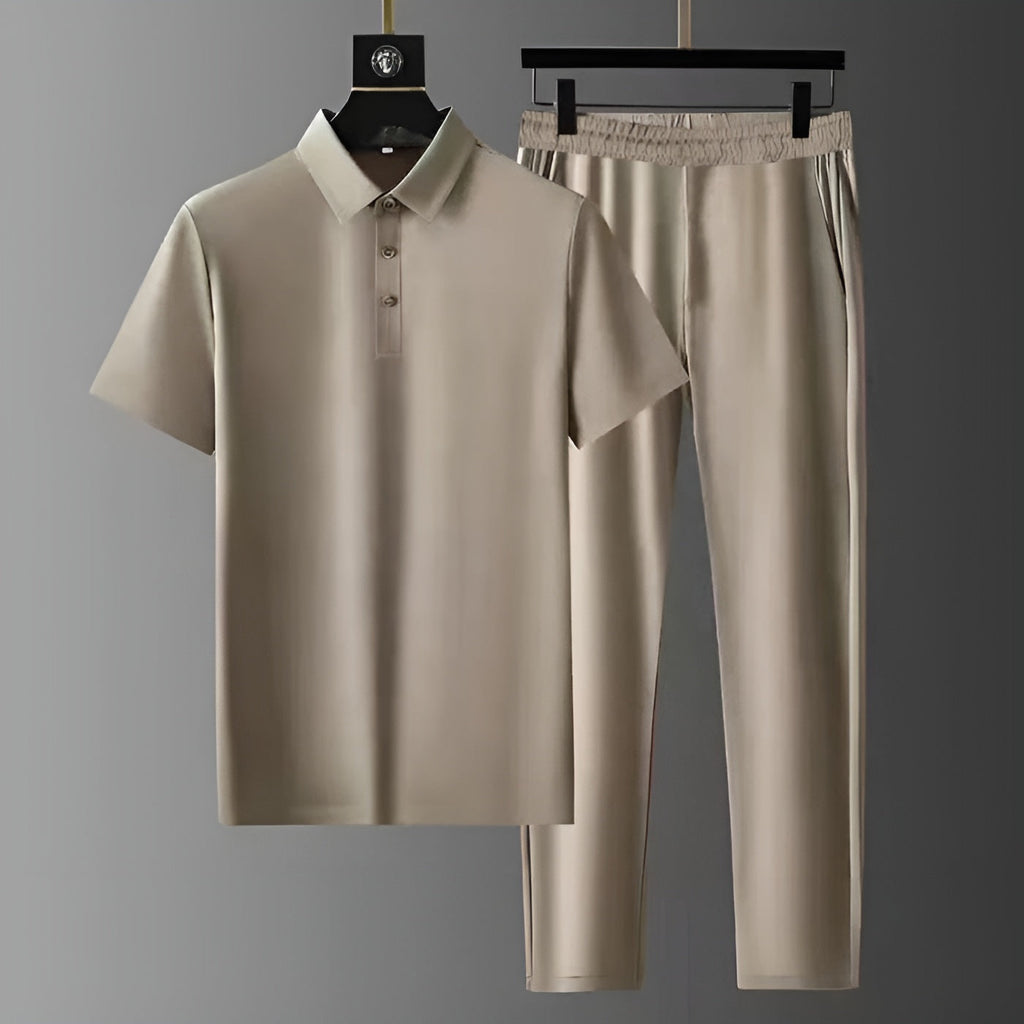 Benicio | Conjunto para hombre de dos piezas con polo y pantalón cómodo | Casual