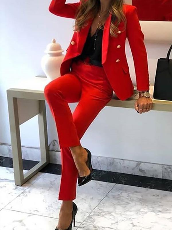 Briselda | Conjunto para mujer con blazer de un botón y pantalones entallados | Refinado
