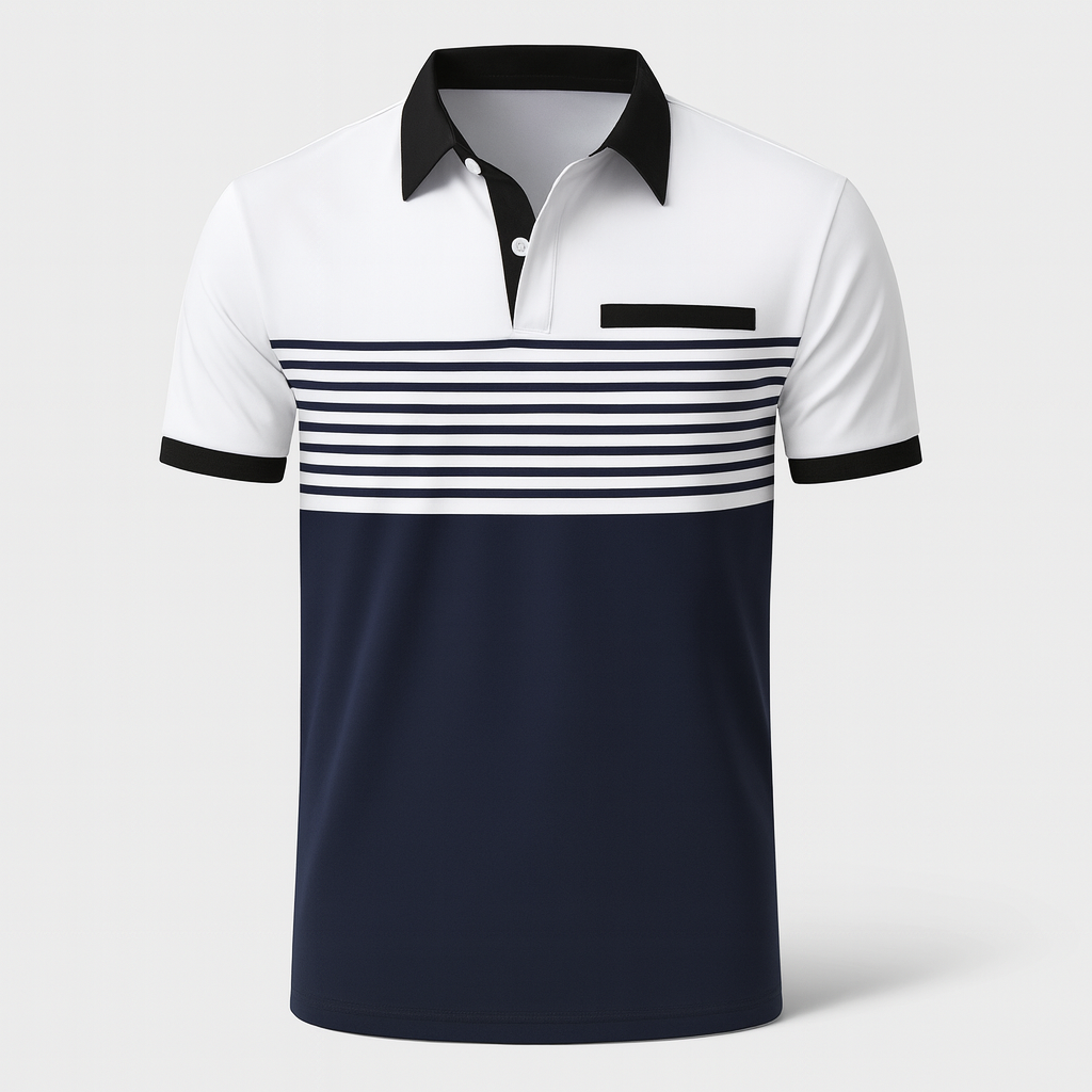 Rayan | Polo de hombre de manga corta a rayas para verano | Fresco