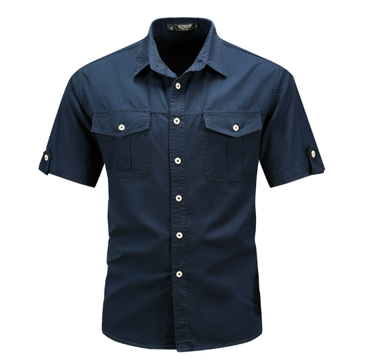 Gonzalo | Camisa de hombre de manga corta con bolsillos para verano