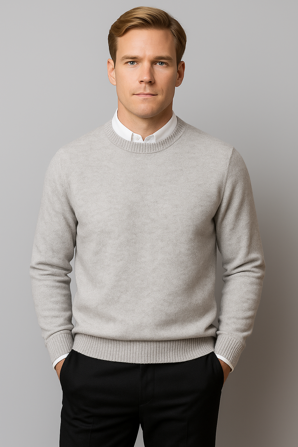 Liam | Jersey de primavera para hombre con media cremallera tipo pulóver