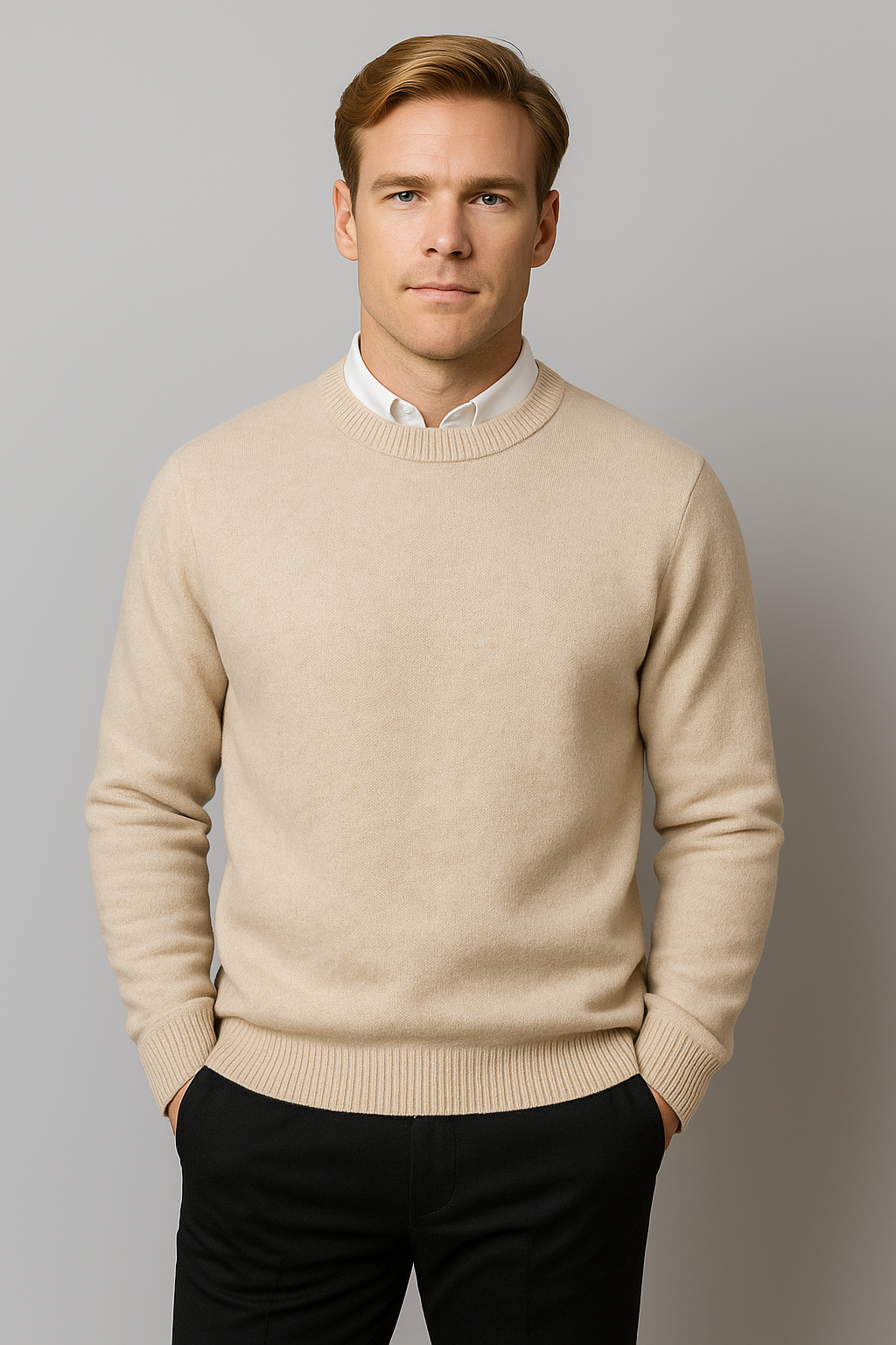 Liam | Jersey de primavera para hombre con media cremallera tipo pulóver