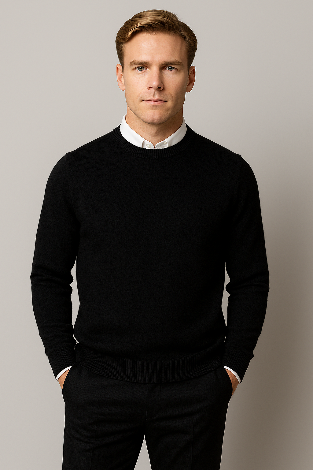 Liam | Jersey de primavera para hombre con media cremallera tipo pulóver