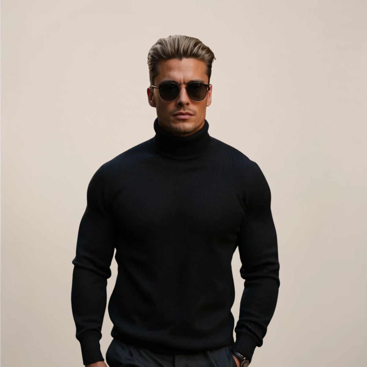 Axel | Jersey de primavera para hombre de cuello alto tipo pulóver