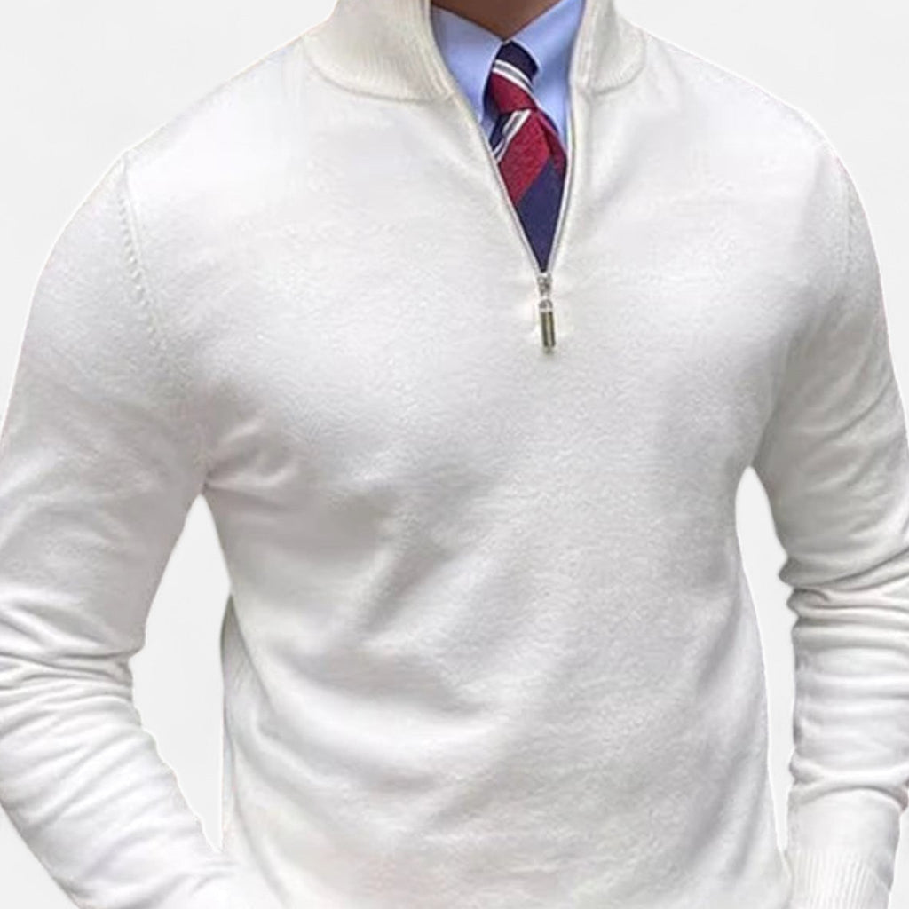 Teo | Jersey de primavera para hombre elegante con medio cierre