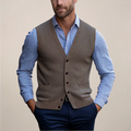 Nereo | Chaleco clásico de primavera con botones para hombre