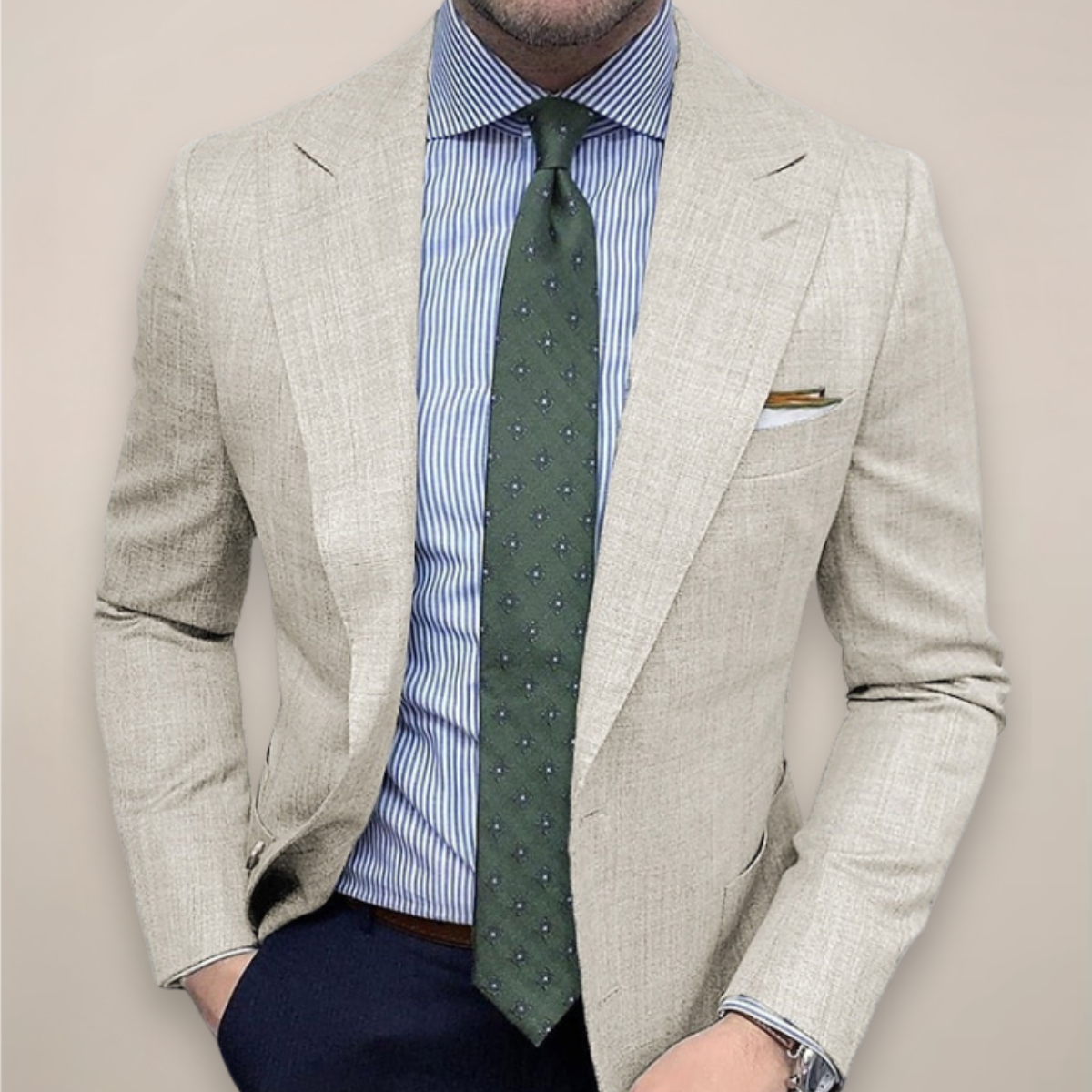 Eroncio | Blazer de invierno de tejido texturizado para hombre