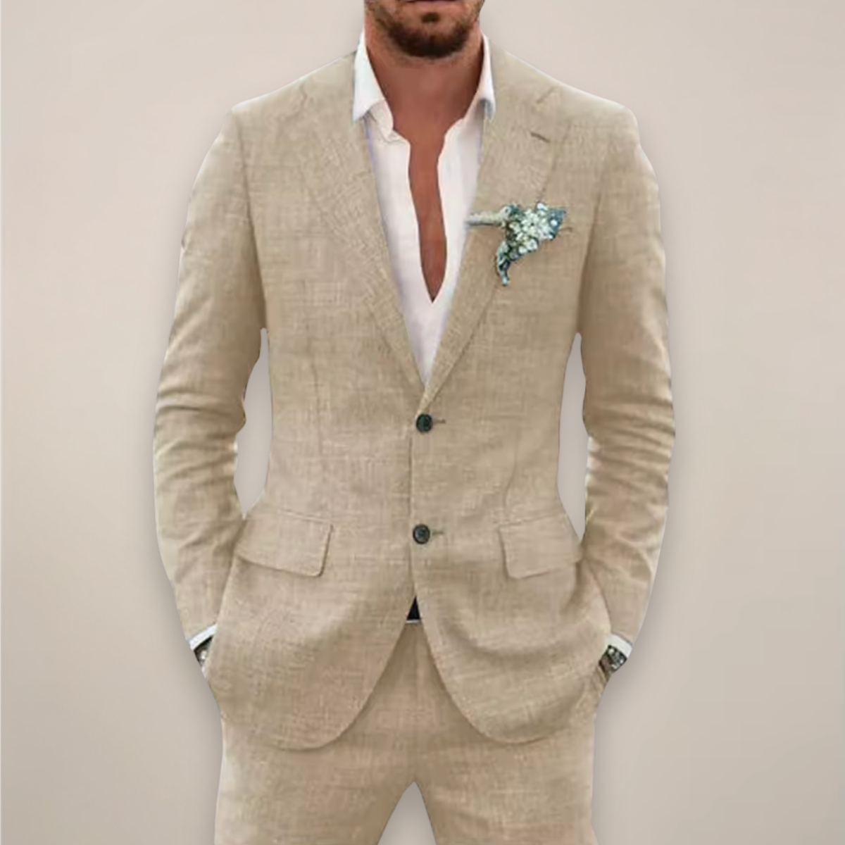 Elias | Conjunto de traje de primavera para hombre con solapa de muesca