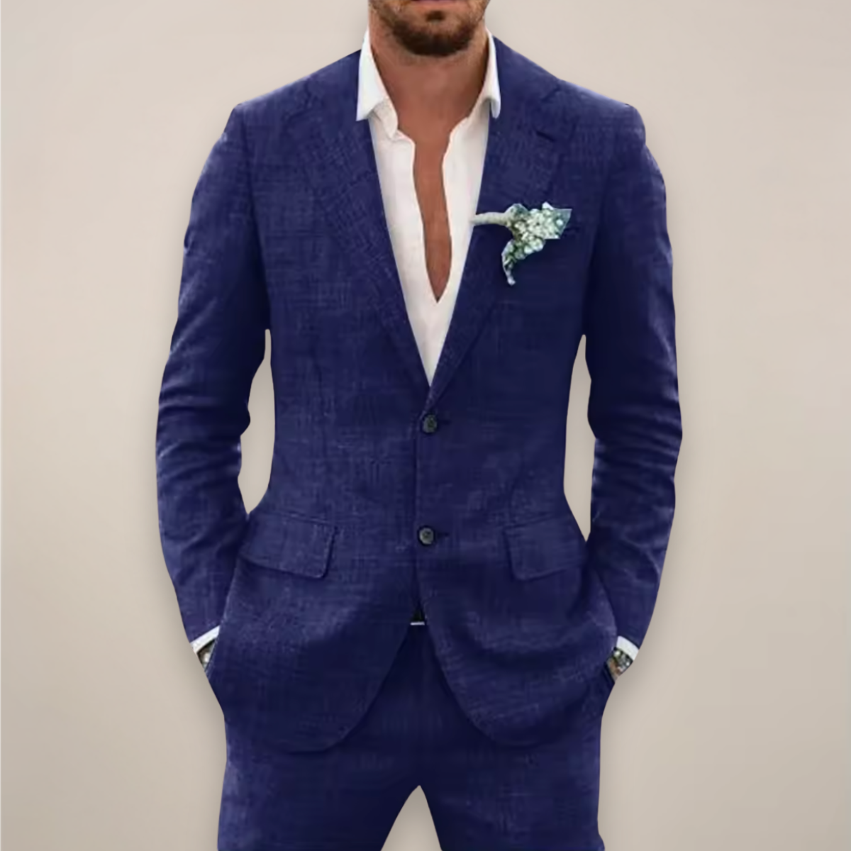 Elias | Conjunto de traje de primavera para hombre con solapa de muesca