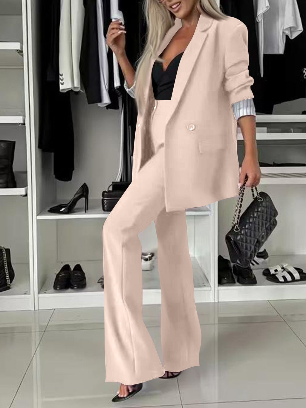 Zoriana | Conjunto para mujer con blazer oversize y pantalones de pierna ancha | Chic