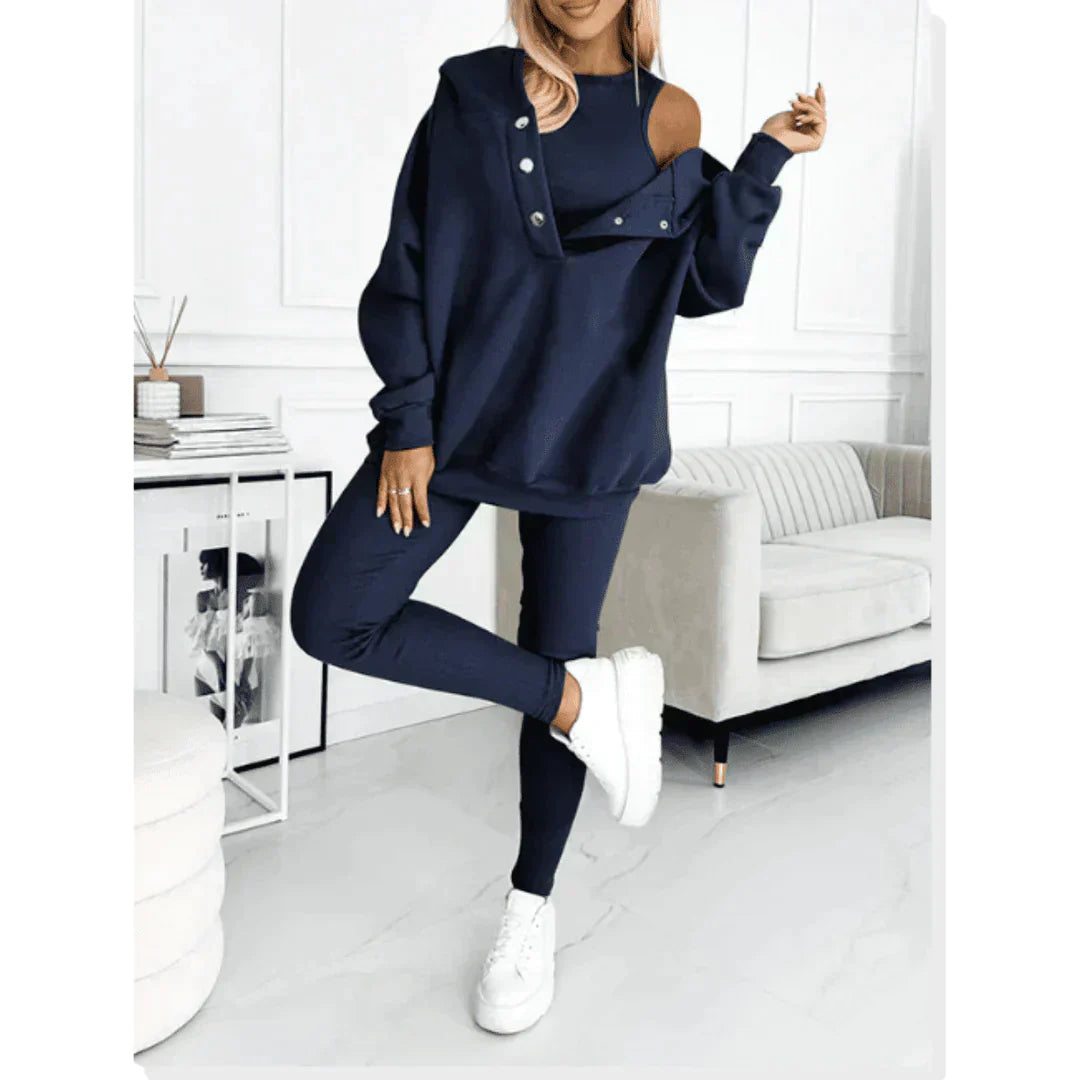 Brisella | Conjunto casual de tres piezas para mujer de invierno