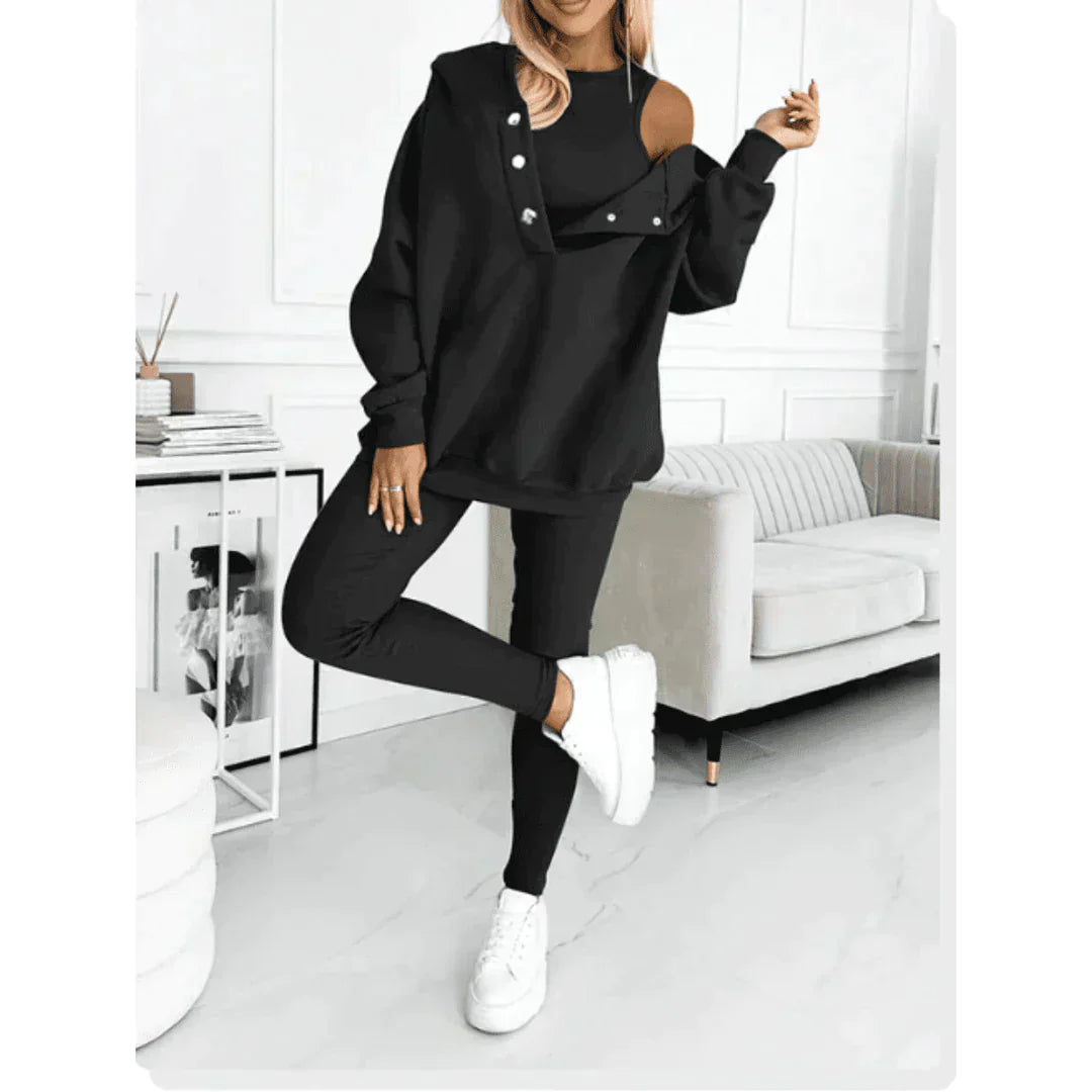 Brisella | Conjunto casual de tres piezas para mujer de invierno
