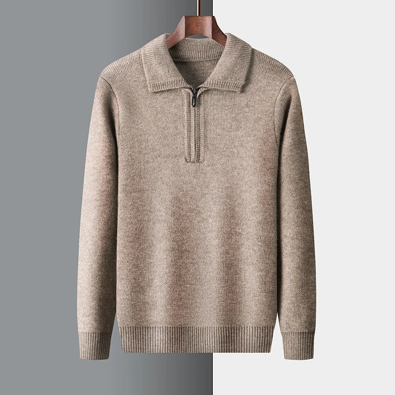 Arvando | Jersey de punto de invierno con media cremallera para hombre