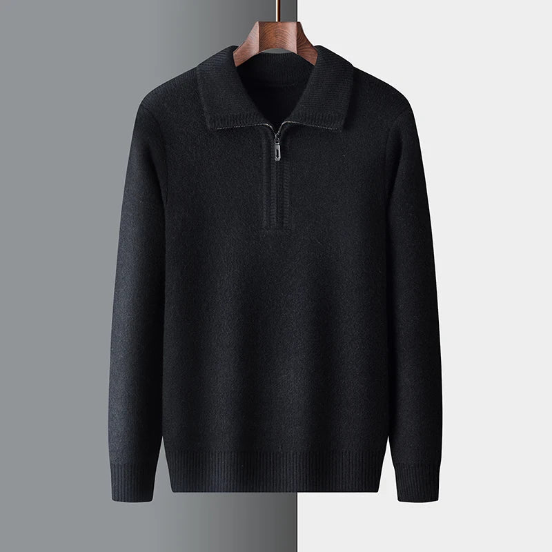Arvando | Jersey de punto de invierno con media cremallera para hombre