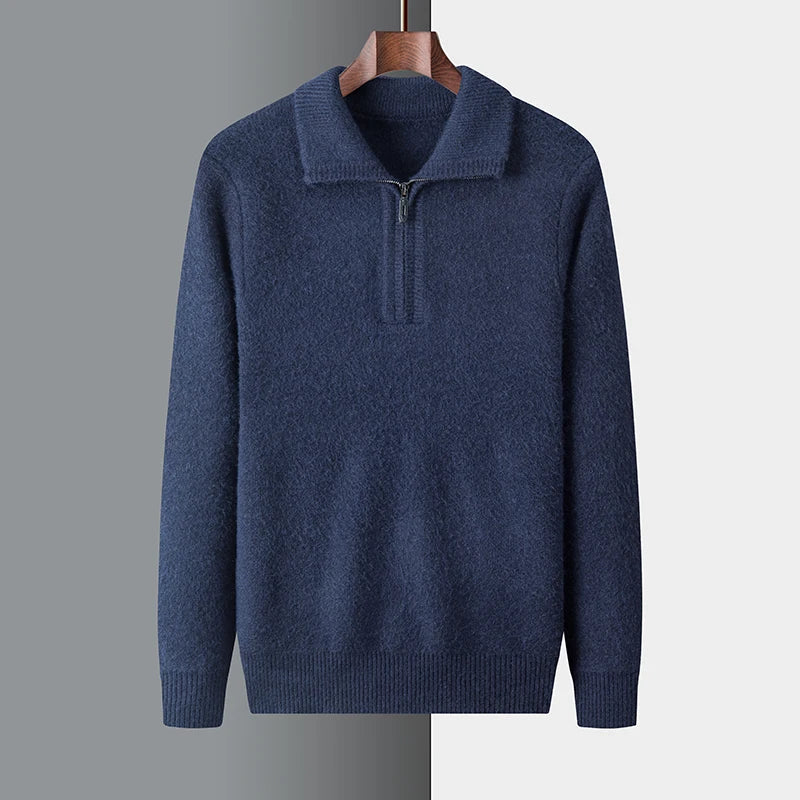 Arvando | Jersey de punto de invierno con media cremallera para hombre