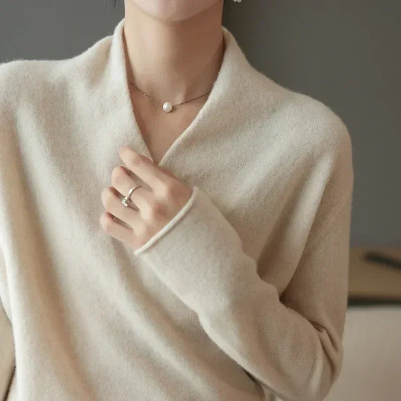 Eirena | Top cruzado con cuello en V para mujer de invierno y primavera